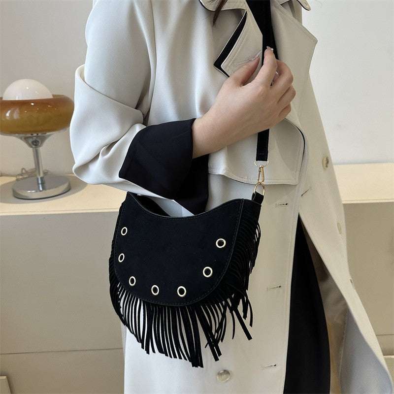 Wholesale Western Style Tassel PU Crossbody Bag